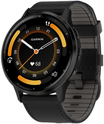 Умные часы Garmin ️VENU 3 с кожаным ремешком (черный)