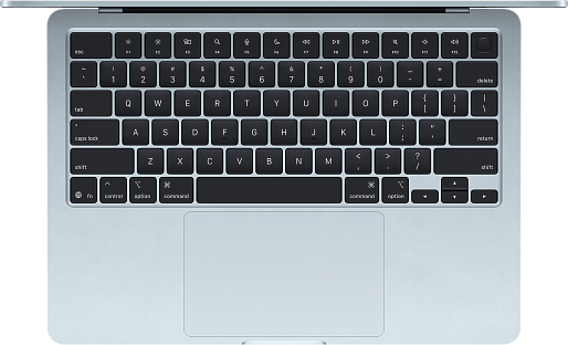 Ноутбук Apple MacBook Air 13 (M4, 2025) 24/512GB (MC6V4) US, английская раскладка (небесный голубой), без RuStore