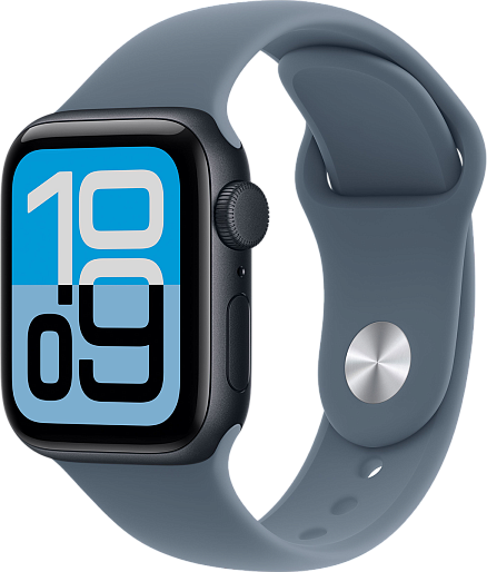 Умные часы Apple Watch SE 3 40mm with Sport Band (черный/синий) S/M, без RuStore