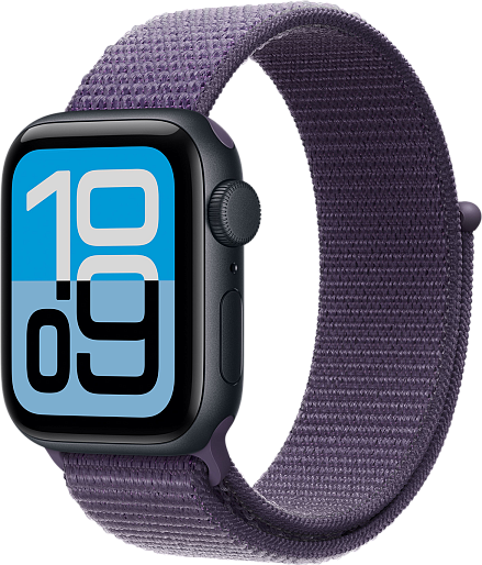 Умные часы Apple Watch SE 3 40mm with Sport Loop (черный/фиолетовый), без RuStore