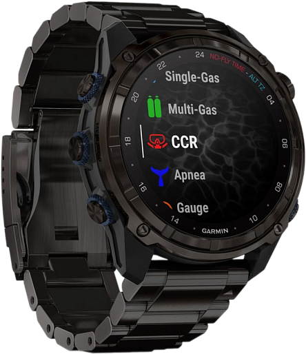 Умные часы Garmin ️DESCENT MK3i 51mm с титановым ремешком (черный)