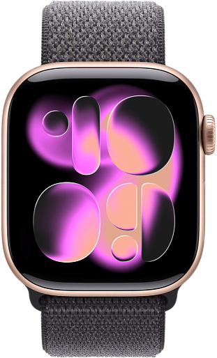 Умные часы Apple Watch Series 11 42mm with Sport Loop (розовое золото/серый), без RuStore