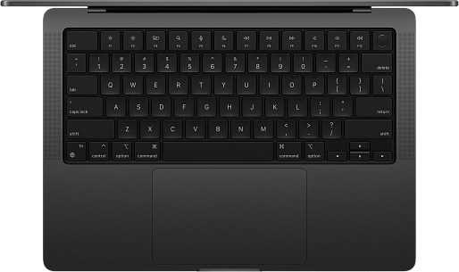 Ноутбук Apple MacBook Pro 14 (M4, 2024) 16/512GB (MW2U3) US, английская раскладка (космический черный), без RuStore