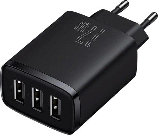 Зарядное устройство Baseus Compact Charger 3U 17W (черный)