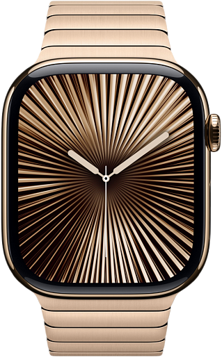 Умные часы Apple Watch Series 10 (42mm) Titanium with Link Bracelet (золотой), без RuStore