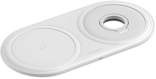 Беспроводная зарядка Baseus Planet 2in1 cable winder+wireless charger (белый)