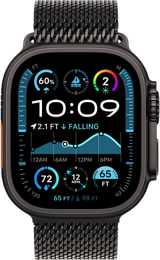 Умные часы Apple Watch Ultra 2 (2024) Black 49mm миланская петля (черный) Medium, без RuStore