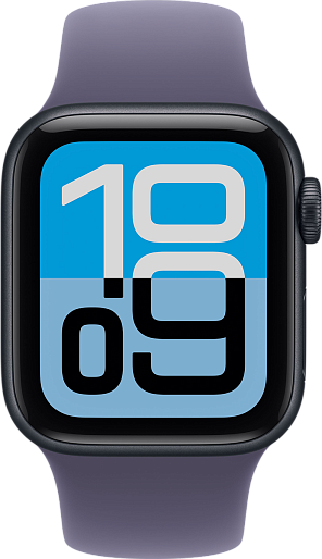 Умные часы Apple Watch SE 3 40mm with Sport Band (черный/фиолетовый) S/M, без RuStore