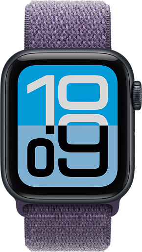 Умные часы Apple Watch SE 3 40mm with Sport Loop (черный/фиолетовый), без RuStore