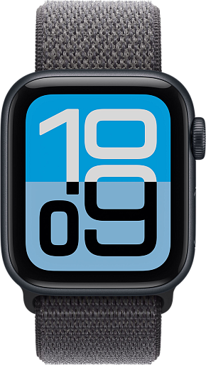 Умные часы Apple Watch SE 3 40mm with Sport Loop (черный/темно-серый), без RuStore