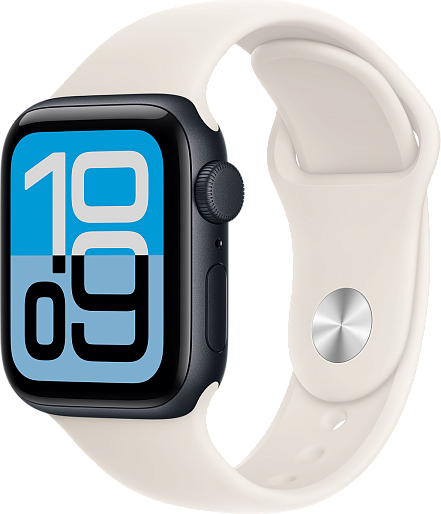 Умные часы Apple Watch SE 3 40mm with Sport Band (черный/сияющая звезда) S/M, без RuStore