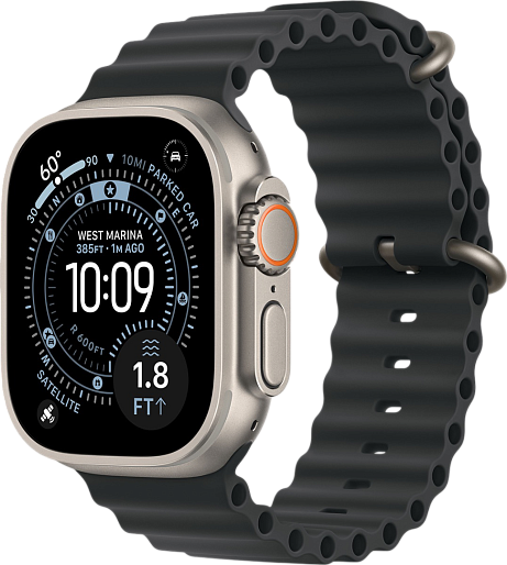 Умные часы Apple Watch Ultra 3 (Natural) 49mm океаническая петля (черный), без RuStore